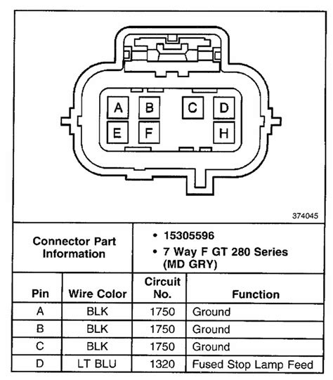 02 gmc sierra tailight junction box metal plate|GMC Sierra tail light pinout.